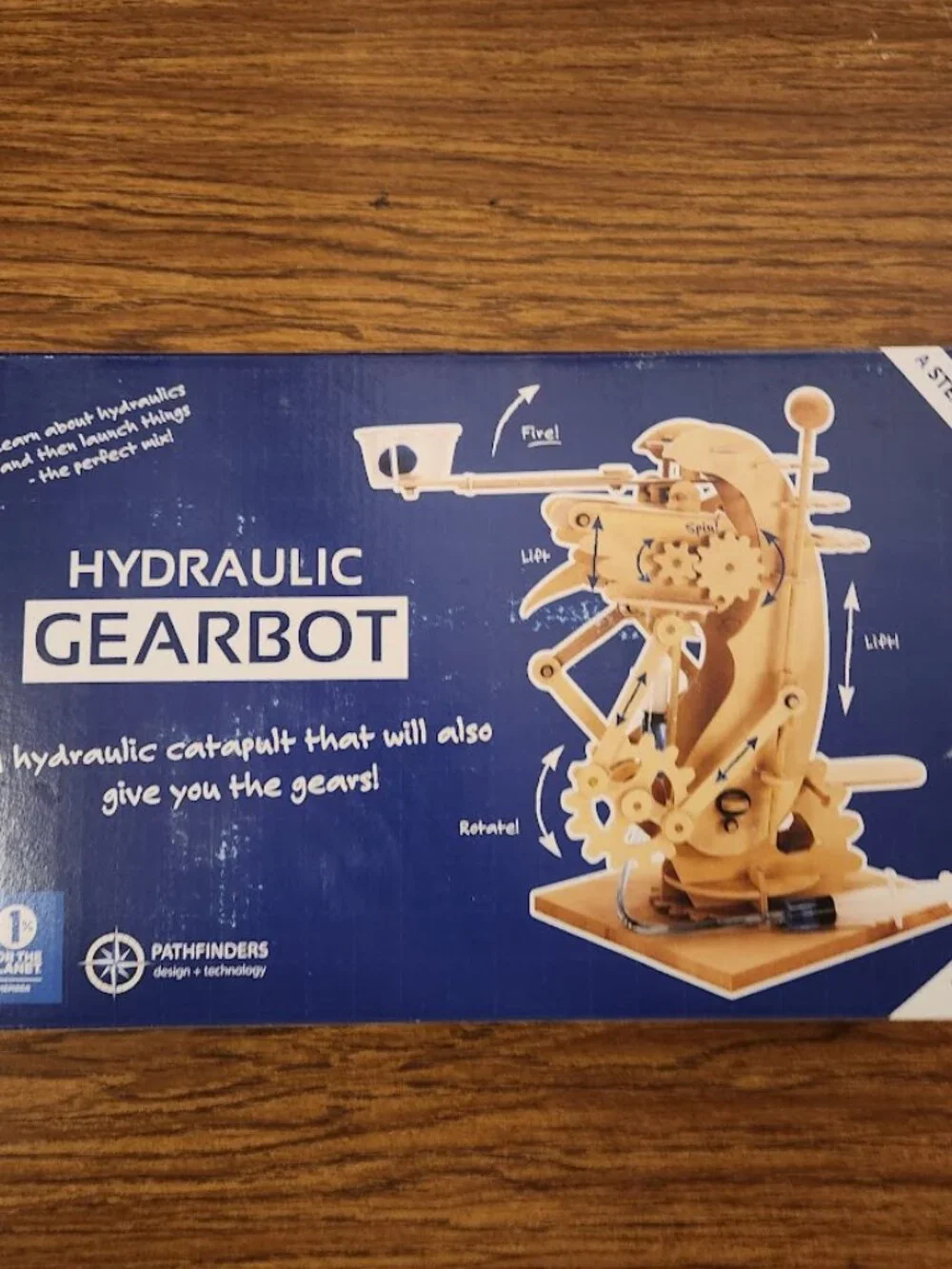 New Pathfinders STEM Kit Hydraulic Gearbot Wooden Building Catapult DIY HYDRAULI